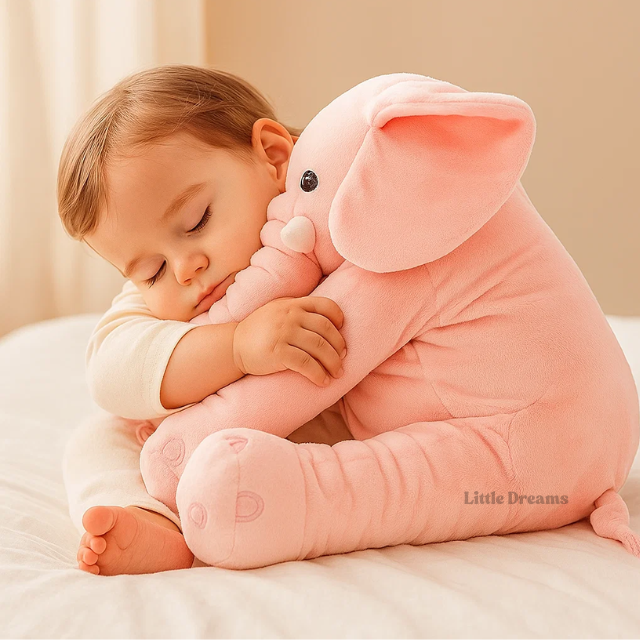 Soft Elephant Cuddle Pillow | Soft, Lightweight & Ideal for Babies and Kids' Naptime and Playtime