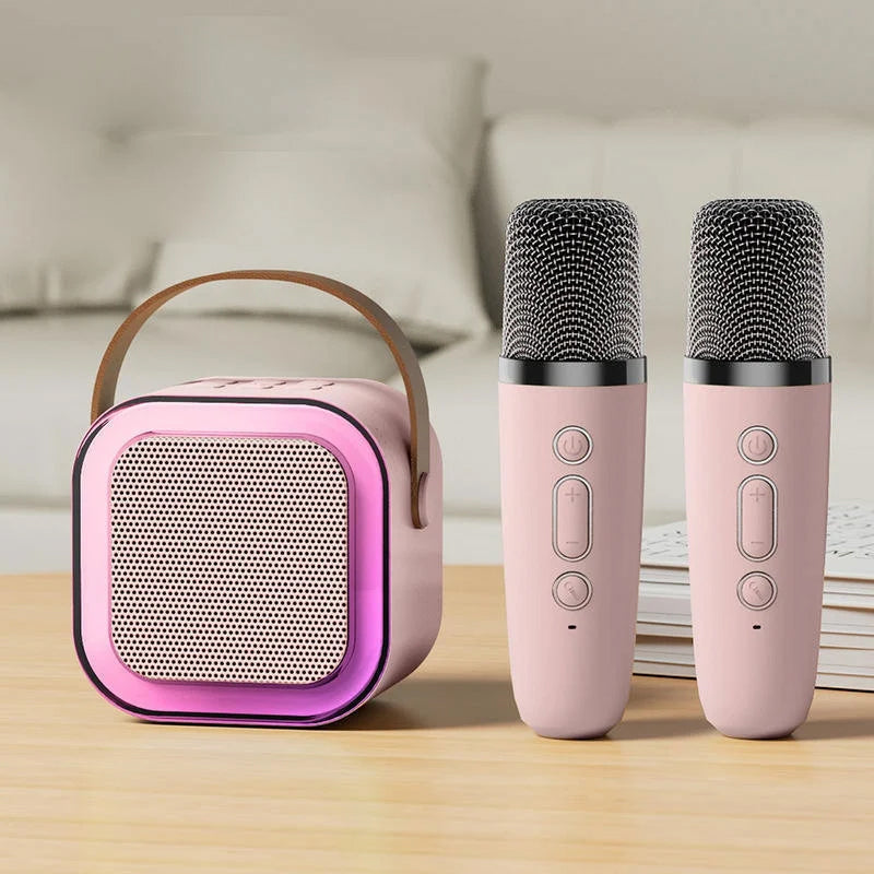 Mini Karaoke Set with Wireless Microphones | Powerful Sound & Fun for Kids' Parties and Family Gatherings