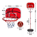 Adjustable Childrens Basketball Net Hoop Stand | Height Adjustable, Stable Base & Portable for Indoor and Outdoor Play