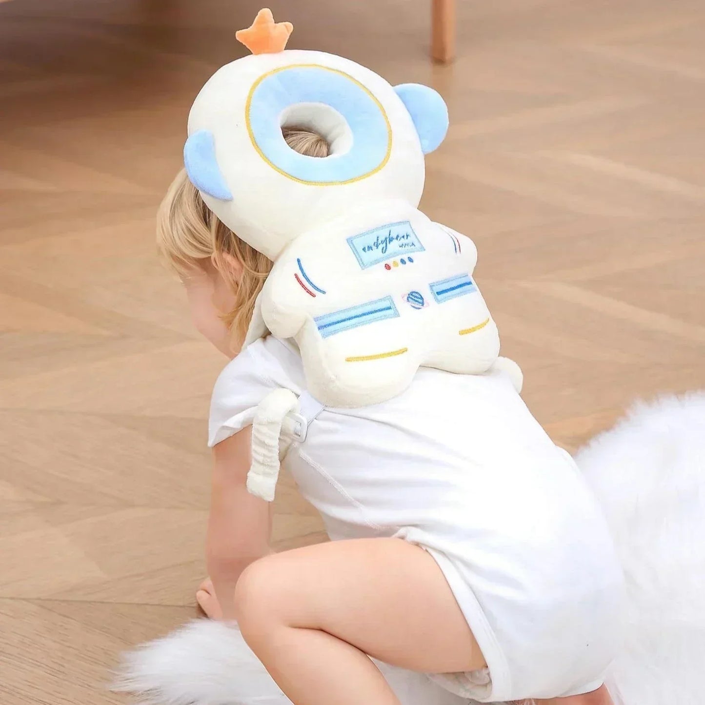 Soft Baby Head Protector | Adjustable, Breathable Cotton for Safe Crawling and Exploration