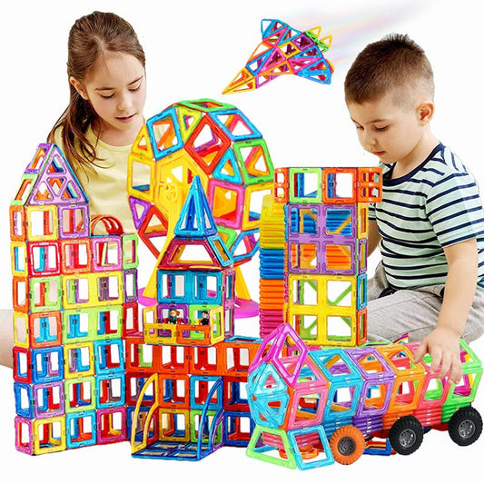 Magnetic Building Blocks - Creative Magnetic Tiles for Kids - STEM Learning Toy - 3D Construction Set