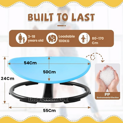 Sensory Spinning Chair for Kids – 360° Swivel Sensory Chair for Autism & ADHD | Therapy Seat for Balance & Coordination UK