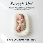 Baby Lounger Nest Bed | Soft Organic Cotton, Portable & Safe for Co-Sleeping and Hands-Free Moments