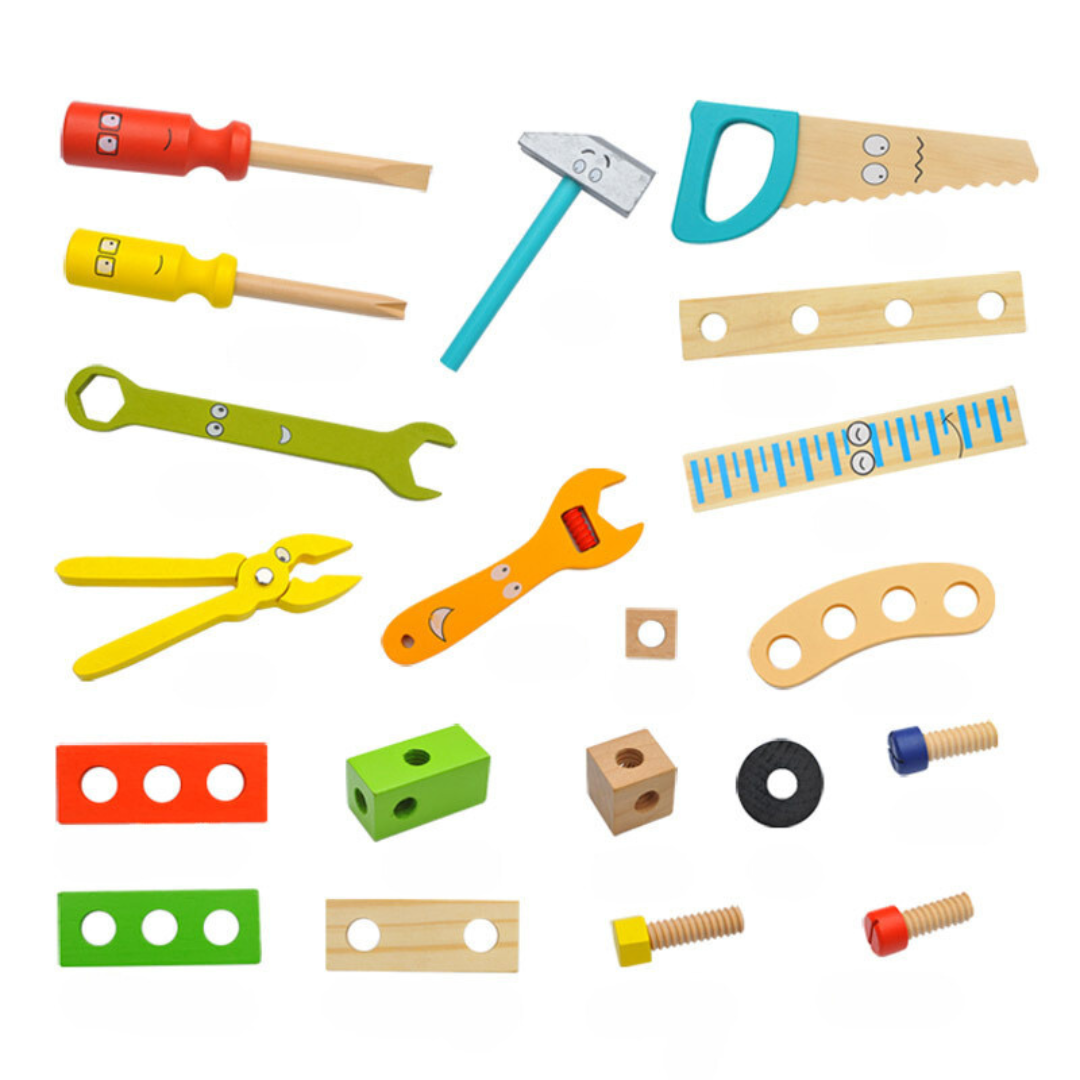 Montessori Wooden Toolbox | Eco-Friendly, Skill-Building Construction Set for Creative Play and Motor Skill Development