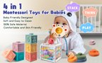 Montessori Baby Sensory Toys Set | 4-in-1 Educational, Safe & Engaging for Early Development and Cognitive Skills