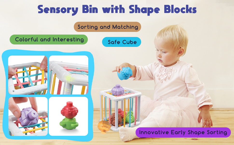 Montessori Baby Sensory Toys Set | 4-in-1 Educational, Safe & Engaging for Early Development and Cognitive Skills