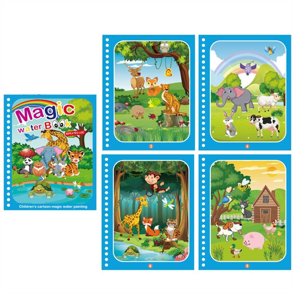 Magic Water Book -  Colour with water - Colouring book