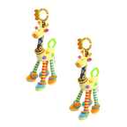 Teething Sensory Rattle | Soothing Giraffe Design with Gentle Chimes for Babies 0-2 Years, Enhances Hearing & Grasping Skills