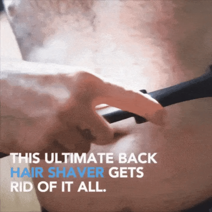 2-in-1 Back Hair Remover & Trimmer | Foldable Handle for Men, Ideal for Grooming and Personal Care