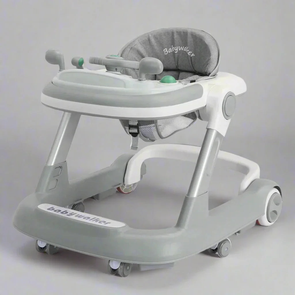 2 in 1 Baby Activity Walker | Adjustable Speed, Brake System & Musical Tray for Development and Play