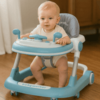 2 in 1 Baby Activity Walker | Adjustable Speed, Brake System & Musical Tray for Development and Play
