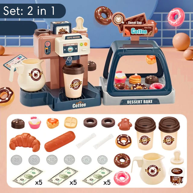 Children’s Coffee Machine & Bakery Station Toy Set - Perfect Gift for Little Chefs!