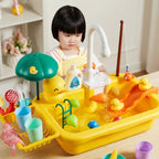 Children's Indoor/Outdoor Standing Sink Toy - Water Play Table for Toddlers, Educational and Fun