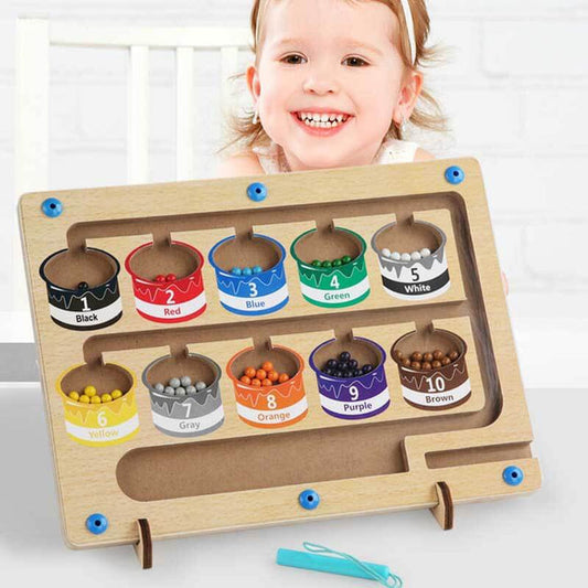 Magnetic Color and Number Maze - Educational Magnetic Toy for Toddlers with Color & Number Learning