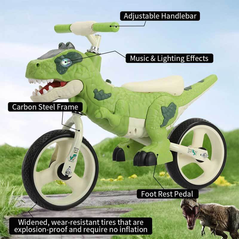 Balance Dino Bike | Adjustable Handlebars & Puncture-Proof Tyres for Toddlers Aged 2-5 Years