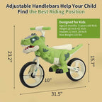 Balance Dino Bike | Adjustable Handlebars & Puncture-Proof Tyres for Toddlers Aged 2-5 Years