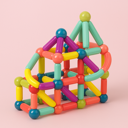 Magnetic Building Blocks Set | Colourful, Durable & Educational Toys for Kids Aged 3+ to Boost Creativity and STEM Learning
