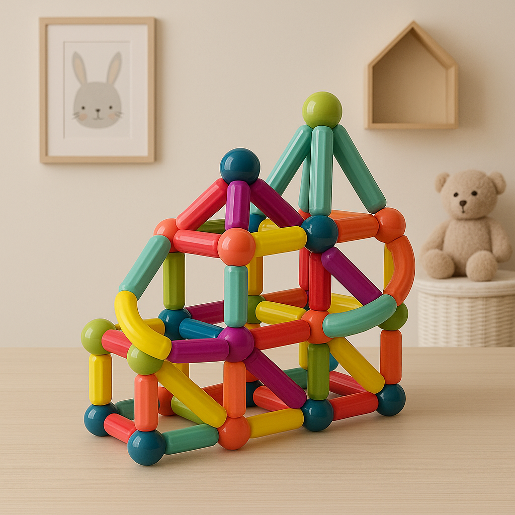 Magnetic Building Blocks Set | Colourful, Durable & Educational Toys for Kids Aged 3+ to Boost Creativity and STEM Learning