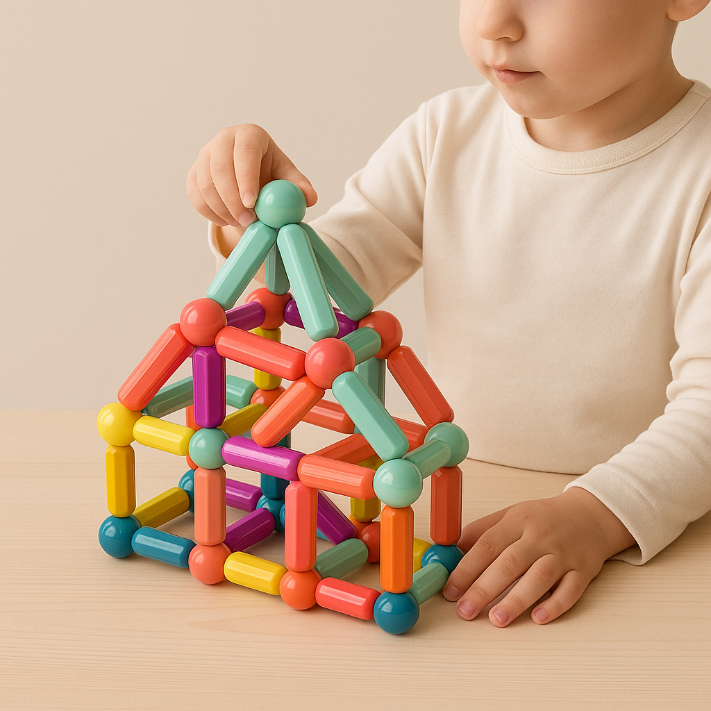 Magnetic Building Blocks Set | Colourful, Durable & Educational Toys for Kids Aged 3+ to Boost Creativity and STEM Learning