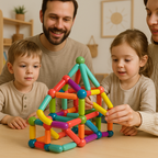 Magnetic Building Blocks Set | Colourful, Durable & Educational Toys for Kids Aged 3+ to Boost Creativity and STEM Learning