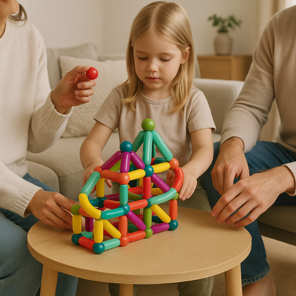 Magnetic Building Blocks Set | Colourful, Durable & Educational Toys for Kids Aged 3+ to Boost Creativity and STEM Learning