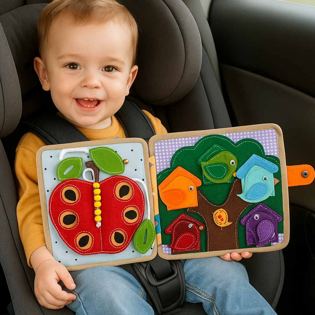 Montessori Sensory Giraffe Story Book | Interactive, Travel-Friendly & Ideal for Early Learning and Fine Motor Skill Development