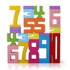 Wooden Number Stacking Blocks | Eco-Friendly, Colorful Learning Aid for Toddlers 3-5 Years