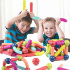 Magnetic Building Sticks Set - Creative Magnet Toys for Kids - STEM Educational Construction Toys for Imaginative Play