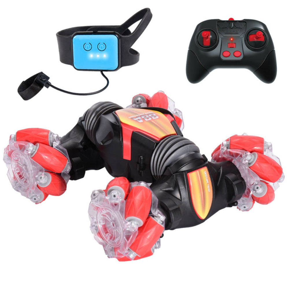 2-in-1 Remote Control Stunt Car with Hand Control & Extra Remote for Kids and Adults, Perfect for Indoor and Outdoor Play