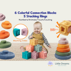 Montessori Baby Sensory Toys Set | 4-in-1 Educational, Safe & Engaging for Infants Aged 6 Months and Older