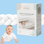Airflow Cot Bumper Set - Cushioned Bumpers for Toddler Cribs & Beds