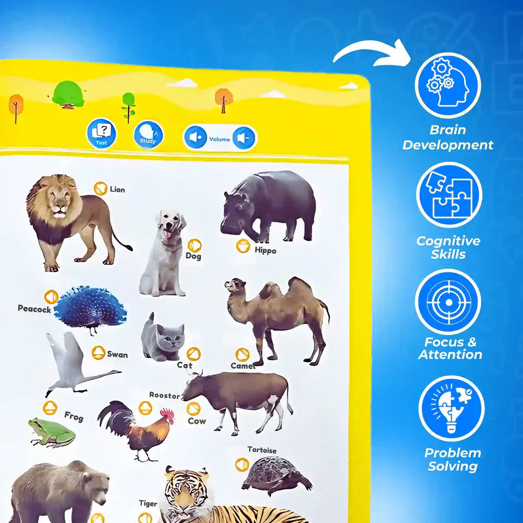 Talking English Learning Book for Children | Interactive Audio, Touch-Sensitive & Engaging for Early Language Development