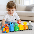 Animal Train Playset | Promotes Early Counting, Color Matching & Hands-On Learning for Kids Aged 3-5 Years