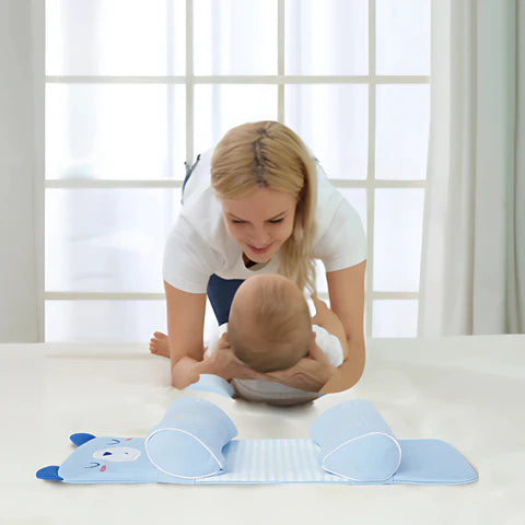 Ergonomic Baby Head Shaping Pillow | Natural Plant Filling, Reversible Design & Year-Round Comfort for Ages 1-3 Years