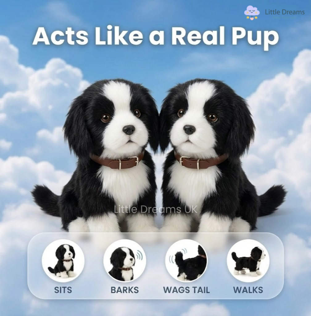 Realistic Robot Puppy – Border Collie Interactive Dog Toy That Walks & Makes Sounds | Perfect Gift for Kids