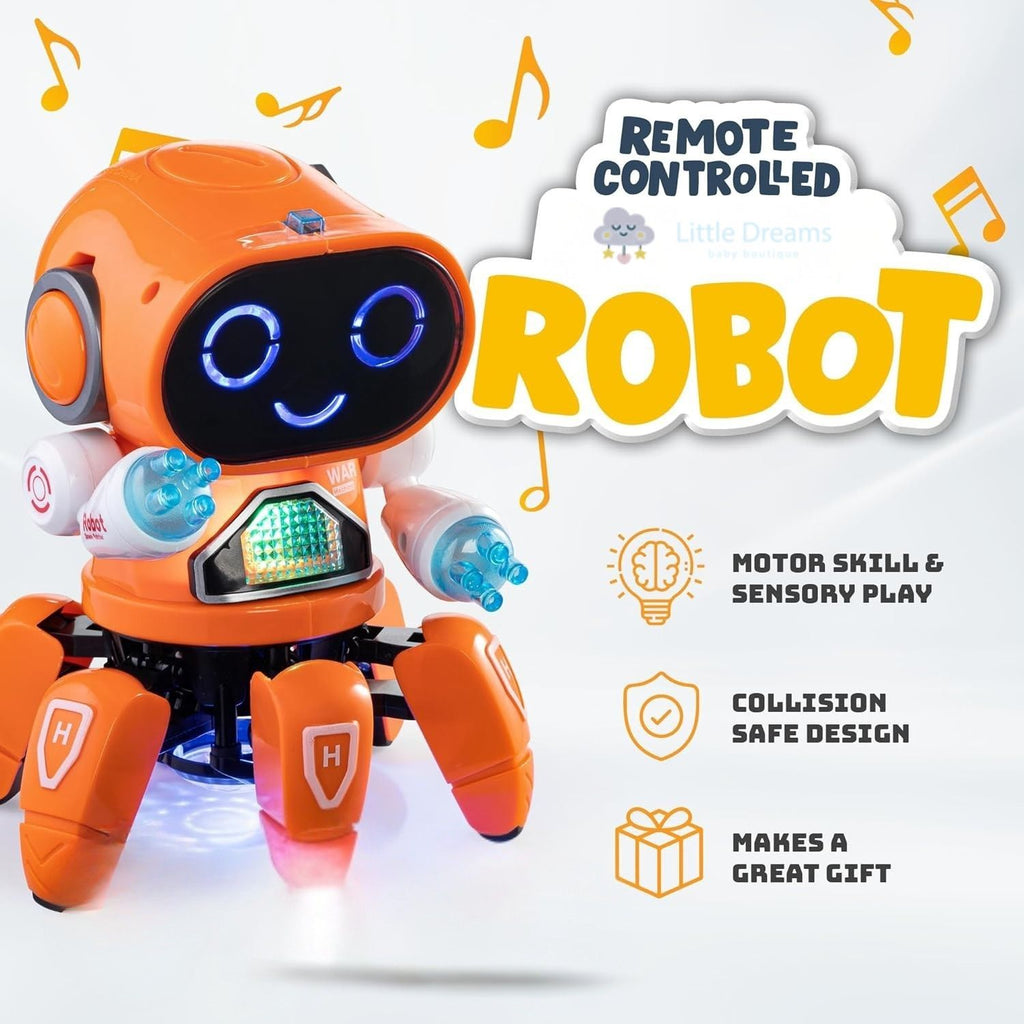 Dancing Music Robot with Colorful LED Lights | Interactive Moves for Kids Aged 1-5 Years