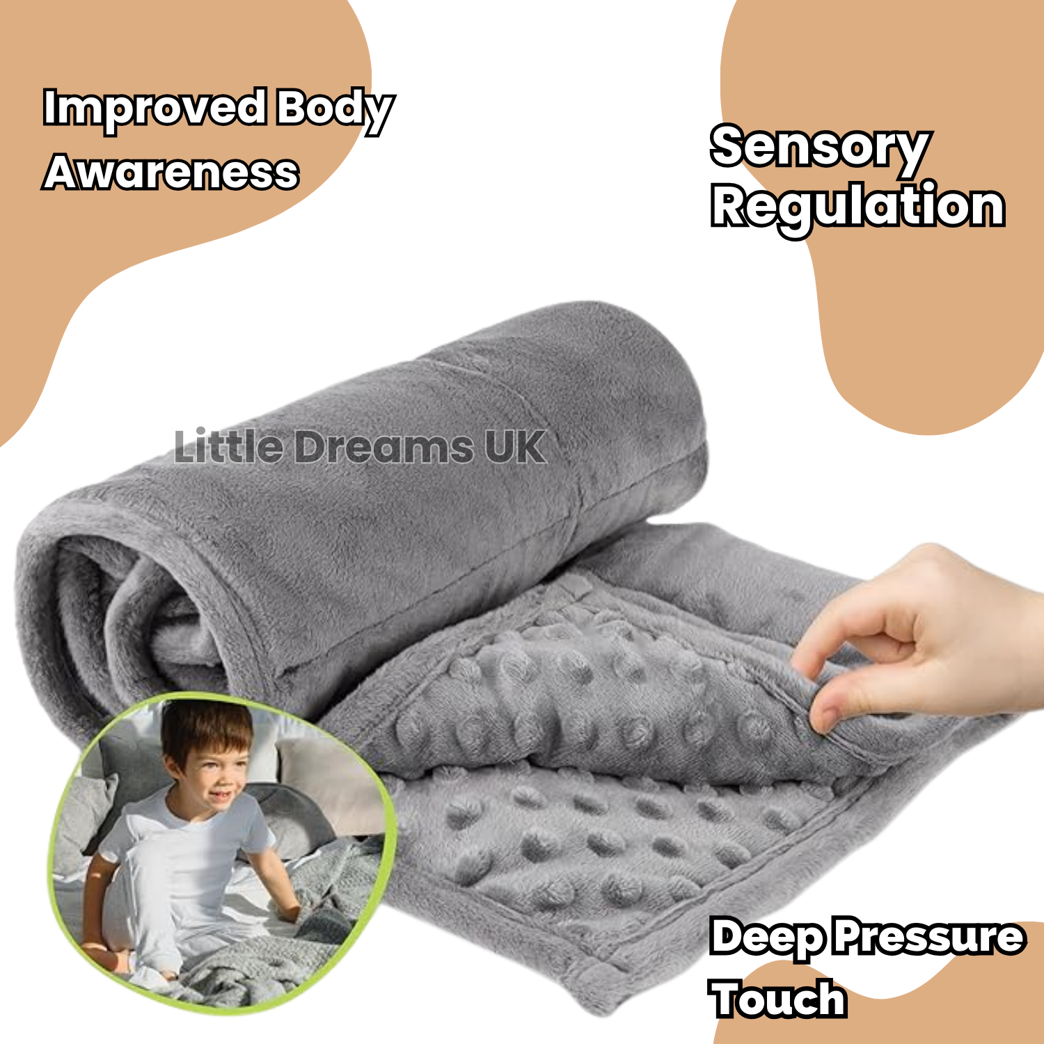 Sensory Blanket for Autism & Anxiety – Calming Weighted Sensory Sheet & Compression Blanket for Deep Sleep