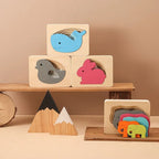 AnimaliaQuest™ | Montessori Wooden Sorting and Learning Toy | Educational Animal Design for Toddlers & Kids