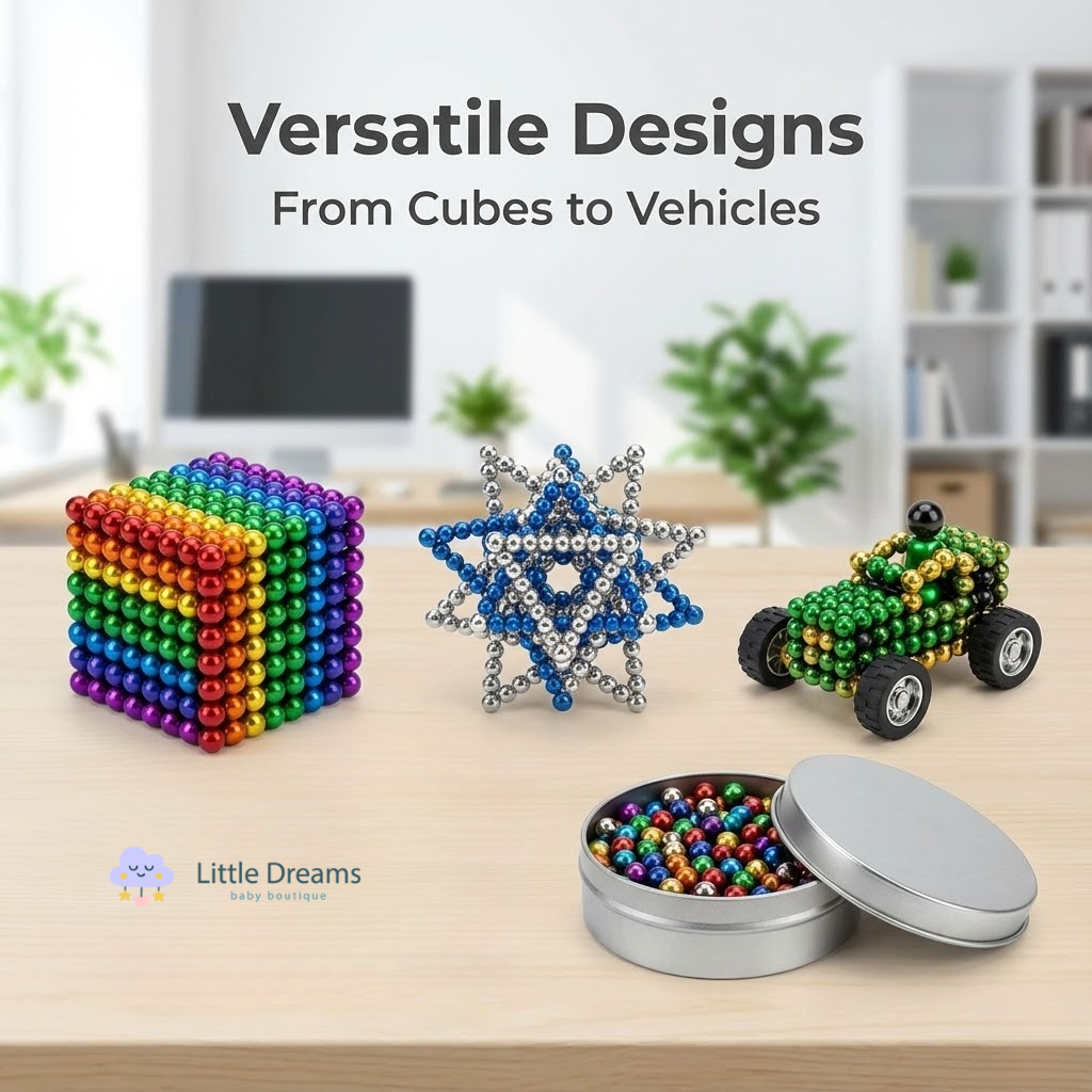Rainbow Magnetic Play Balls | Safe, Durable & Educational Toy for Creative Development and Fine Motor Skills