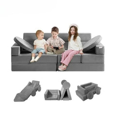 Play Couch Grand | Soft Play Couch for Kids, Light Pink Possum Couch for Comfort