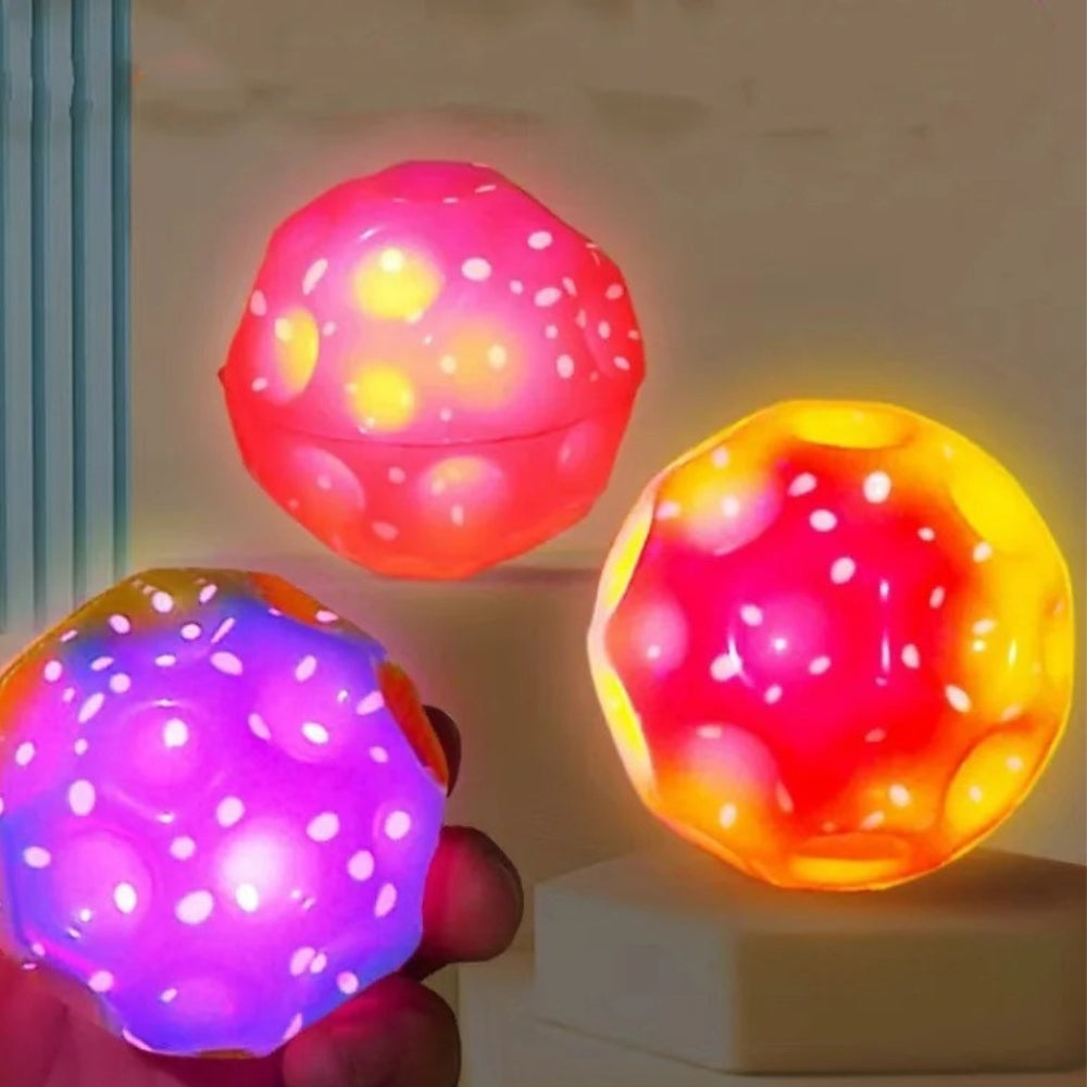 Textured Sensory Light Balls - Set of 4 Colorful LED Mood Lights for Kids' Playroom, Sensory Rooms & Relaxation Activities