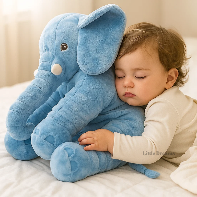 Soft Elephant Cuddle Pillow | Soft, Lightweight & Ideal for Babies and Kids' Naptime and Playtime