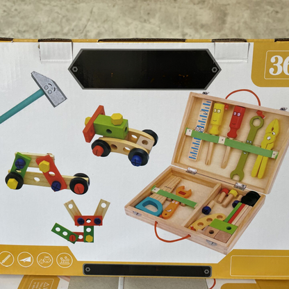 Montessori Wooden Toolbox | Eco-Friendly, Skill-Building Construction Set for Creative Play and Motor Skill Development
