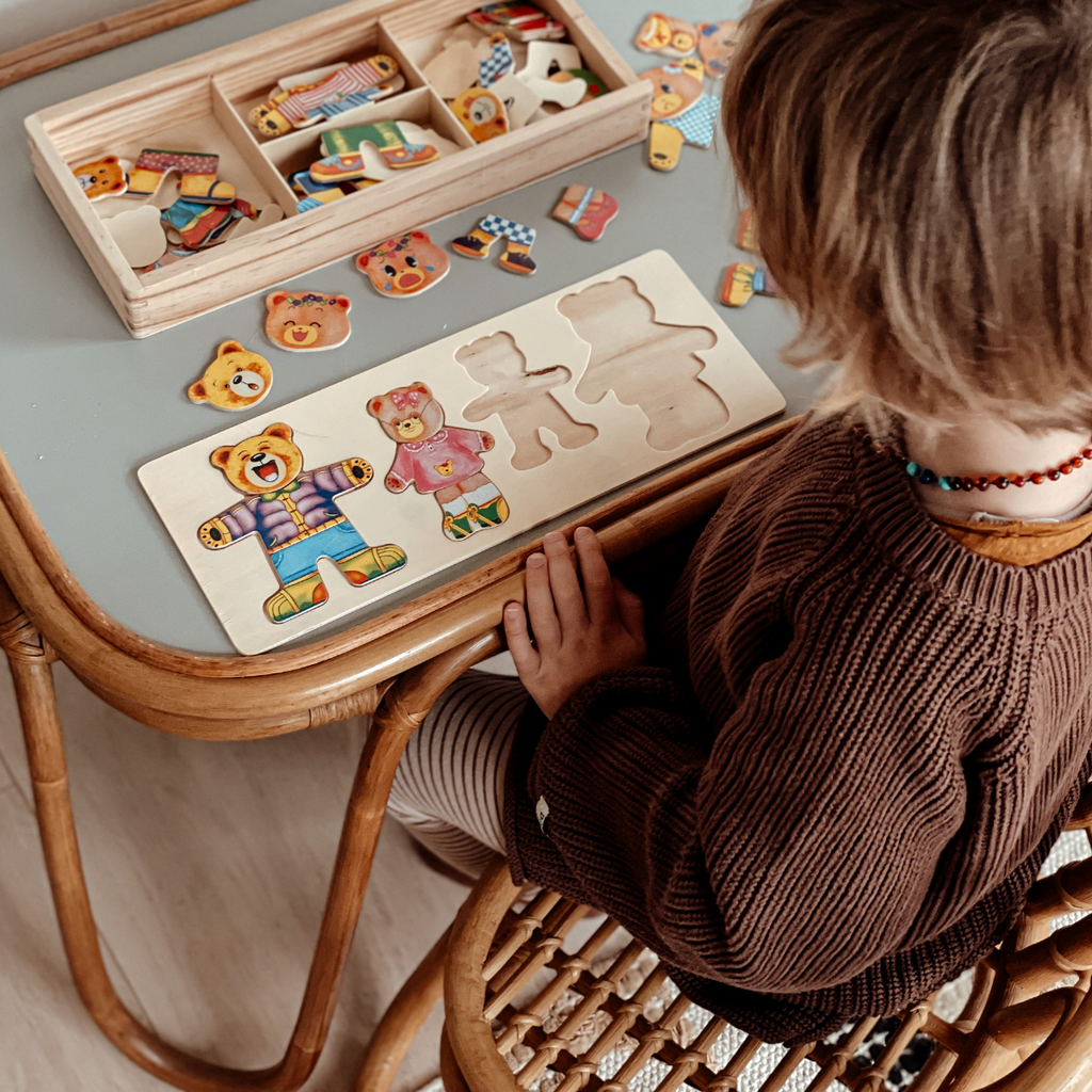 Wooden Dress-Up Puzzle for Kids - Boris - Educational Toy - Creative Play - Safe Materials - Ideal for Boys and Girls