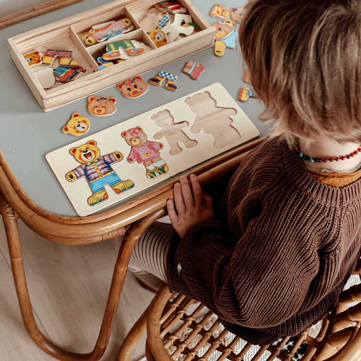Wooden Dress-Up Puzzle for Kids - Boris - Educational Toy - Creative Play - Safe Materials - Ideal for Boys and Girls
