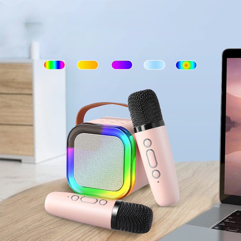 Mini Karaoke Set with Wireless Microphones | Powerful Sound & Fun for Kids' Parties and Family Gatherings