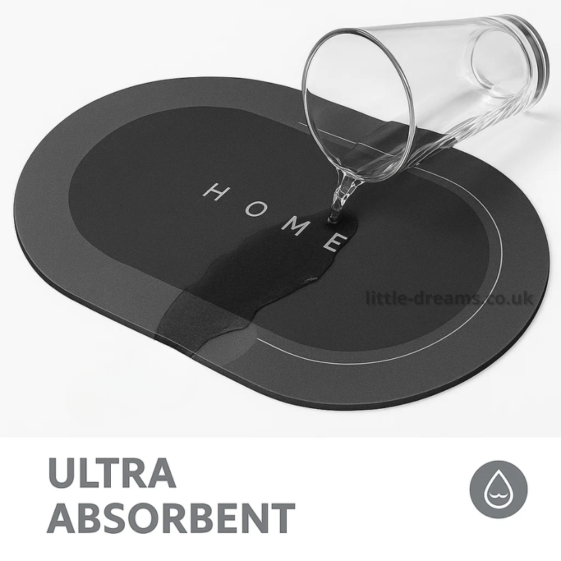 Bathroom Waterproof Floor Mat - Quick Drying & Absorbent Magic Mats with Rubber Backing