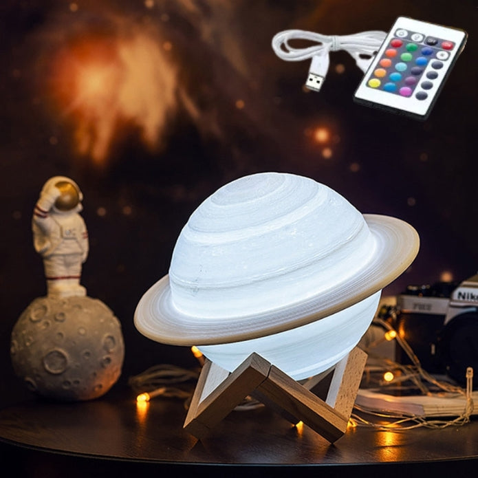 Planet-Themed LED Night Lamp – Colour-Changing Saturn Design for Kids, Bedrooms, and Unique Home Decor Ambience