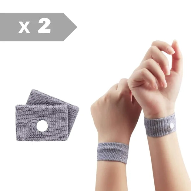 2pcs Car Sick Wristbands Wristband | Nausea Relief Wristbands Adjustable, Soft Fabric & Natural Pressure Therapy for Travel Comfort