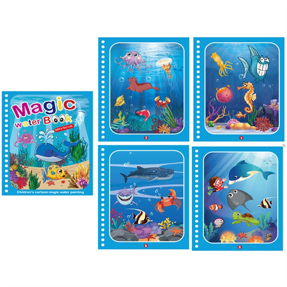 Magic Water Book -  Colour with water - Colouring book